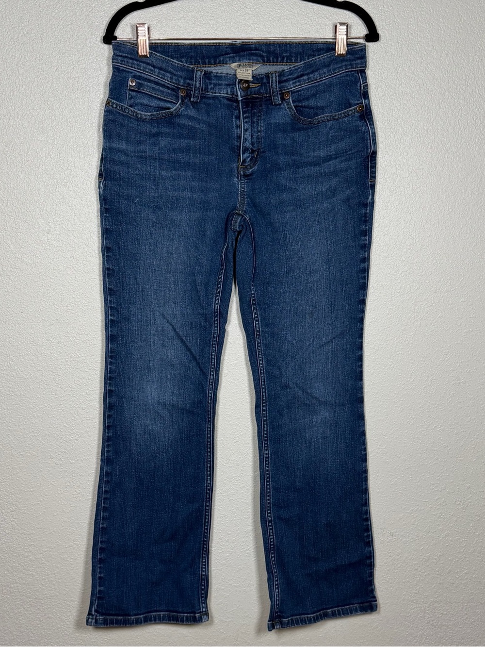Duluth Trading Women’s 6x29 Blue Bootcut Stretch Denim Jeans Gorpcore Outdoor